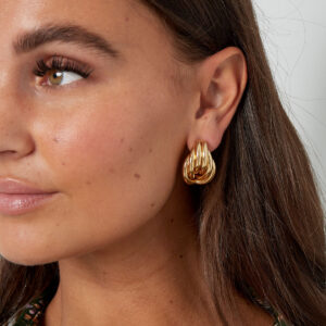 0290670-M2 Gevlochten Oorbellen Goudkleurig